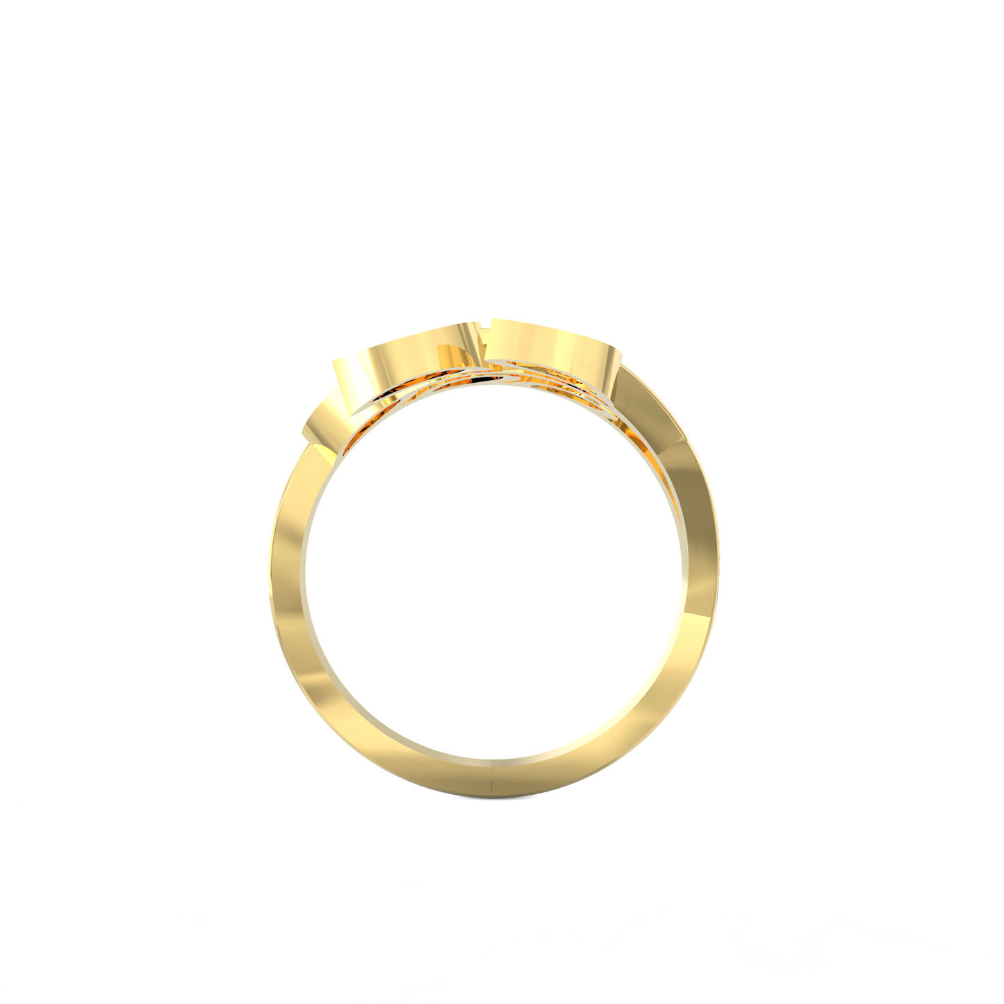 Leafy Diamond Cluster Ring in 925 Silver & 18K Micron Plated Yellow Gold
