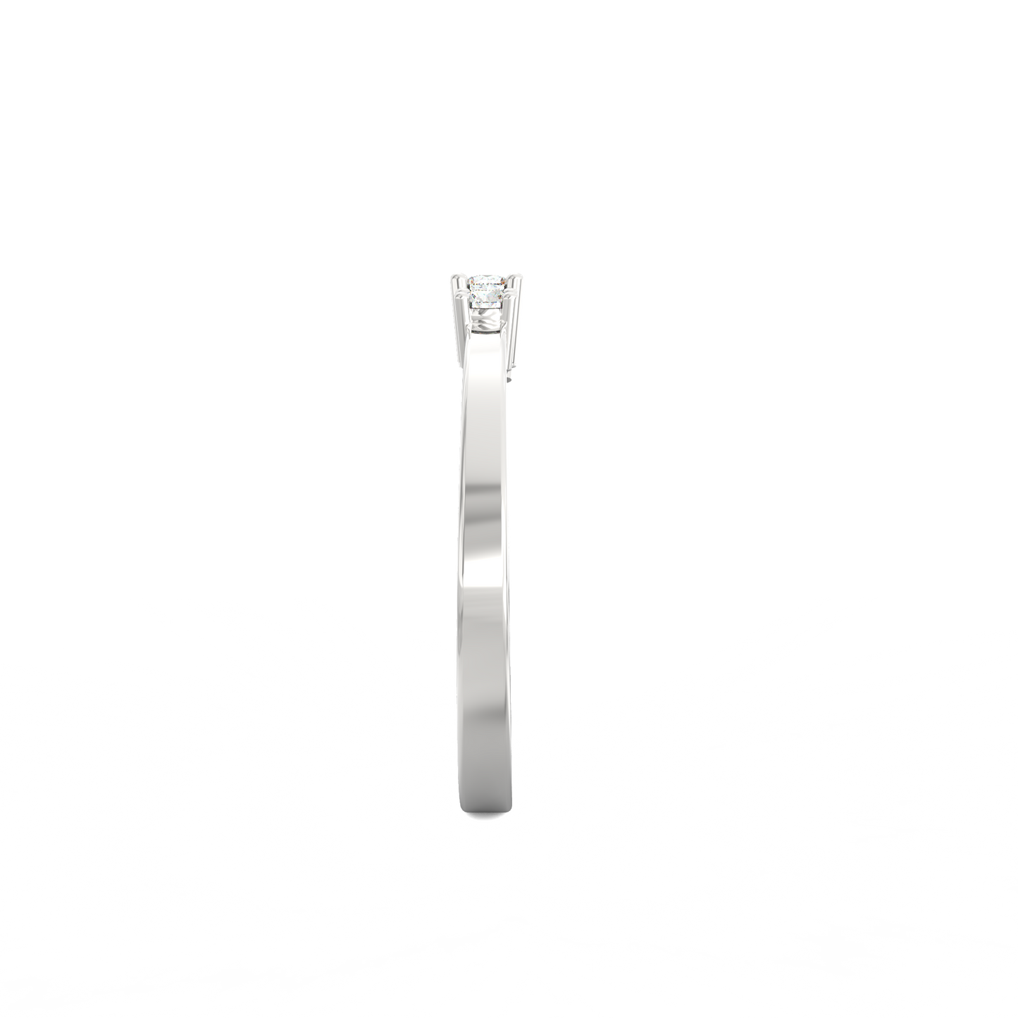 Three Spark Labgrown Diamond Ring in 925 Sterling Silver