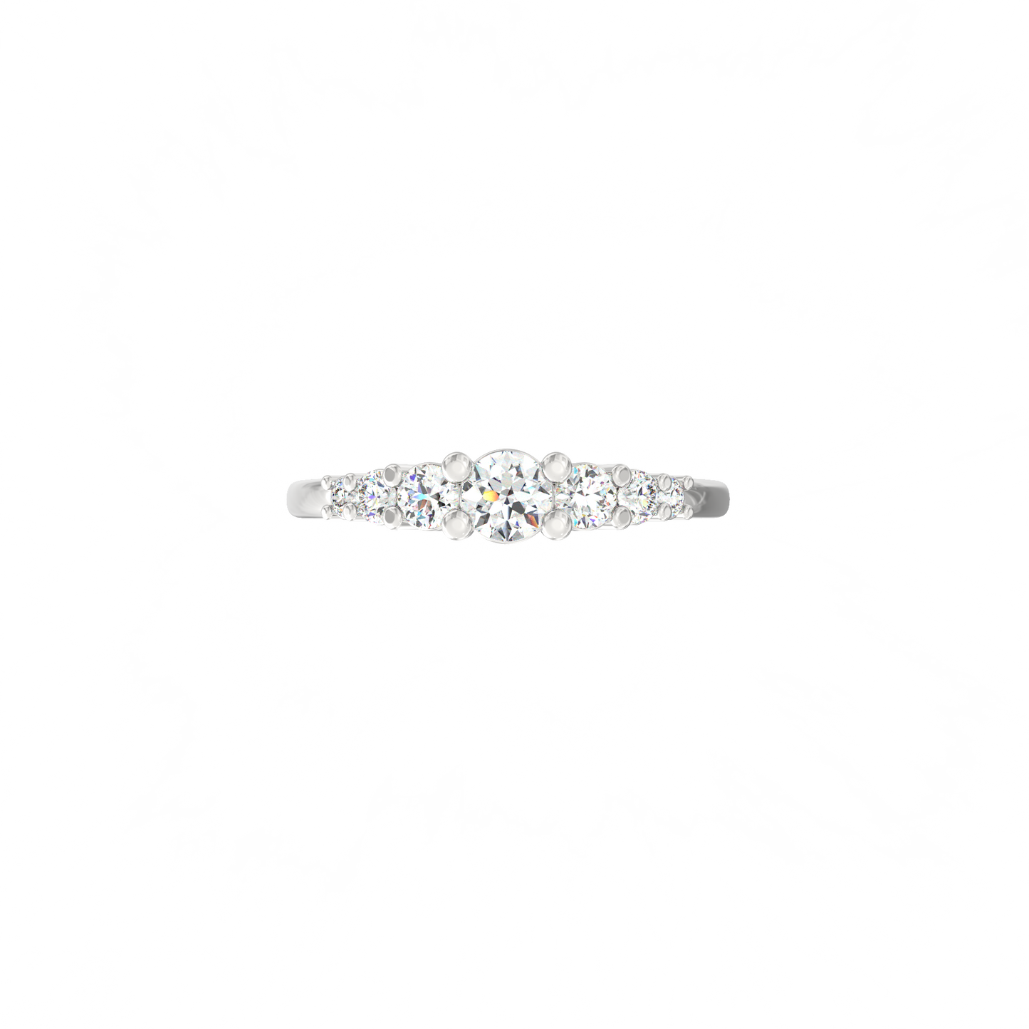 Tapered Diamond Band in 925 Silver with Lab-Grown Sparkle