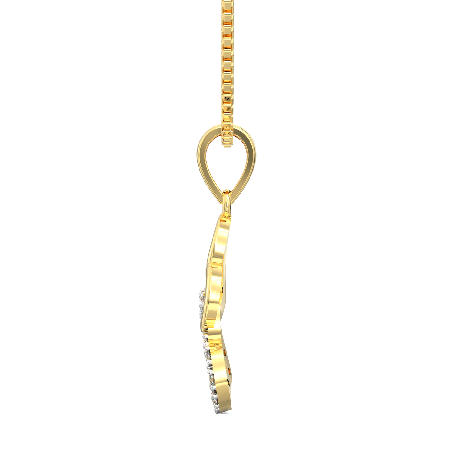 Forever Entwined Heart Pendant in 18K Micron Plated Yellow Gold with 0.15 Ct Diamonds