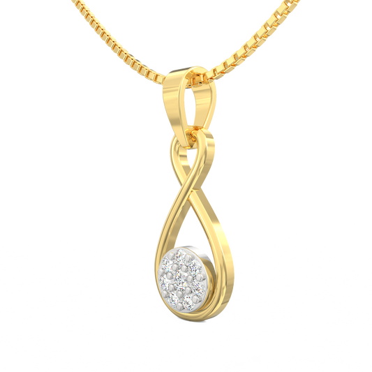 Infinity Cluster Pendant in 925 Silver with 18K Micron Gold Plating